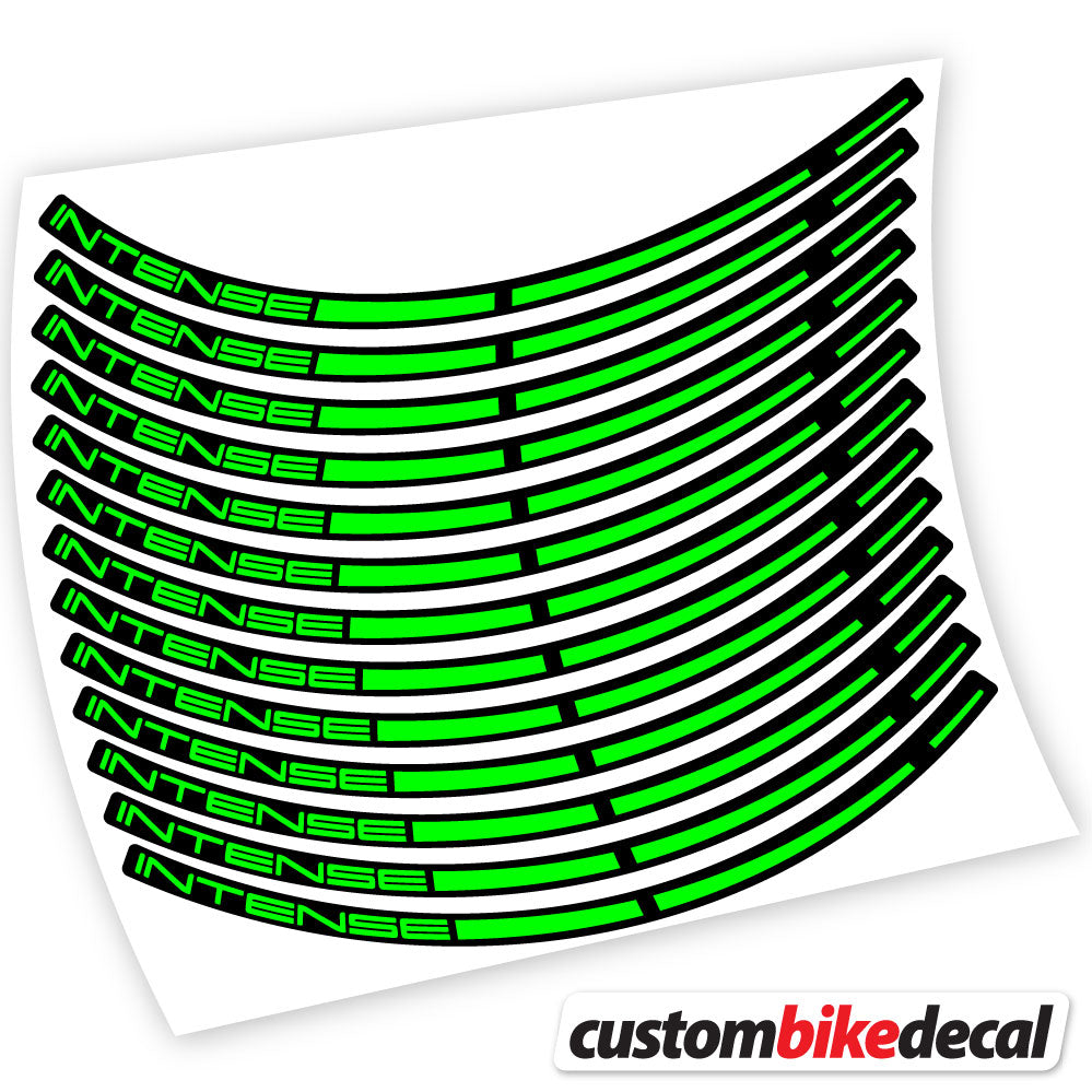 Neon Green decal for Intense MTB wheel – bike sticker vinyl