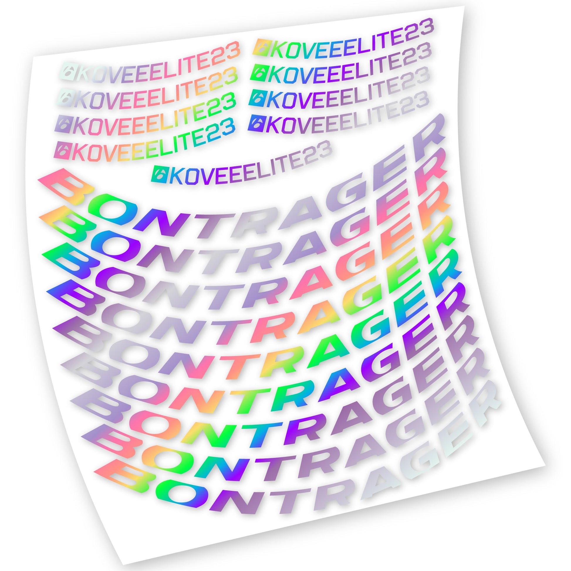 Stickers Bontrager Kovee Elite 23 compatibles Autocollants roues VTT