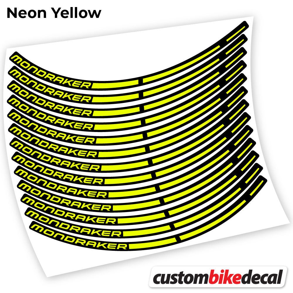 Neon Yellow decal for Mondraker MTB wheel 29" – bike sticker vinyl