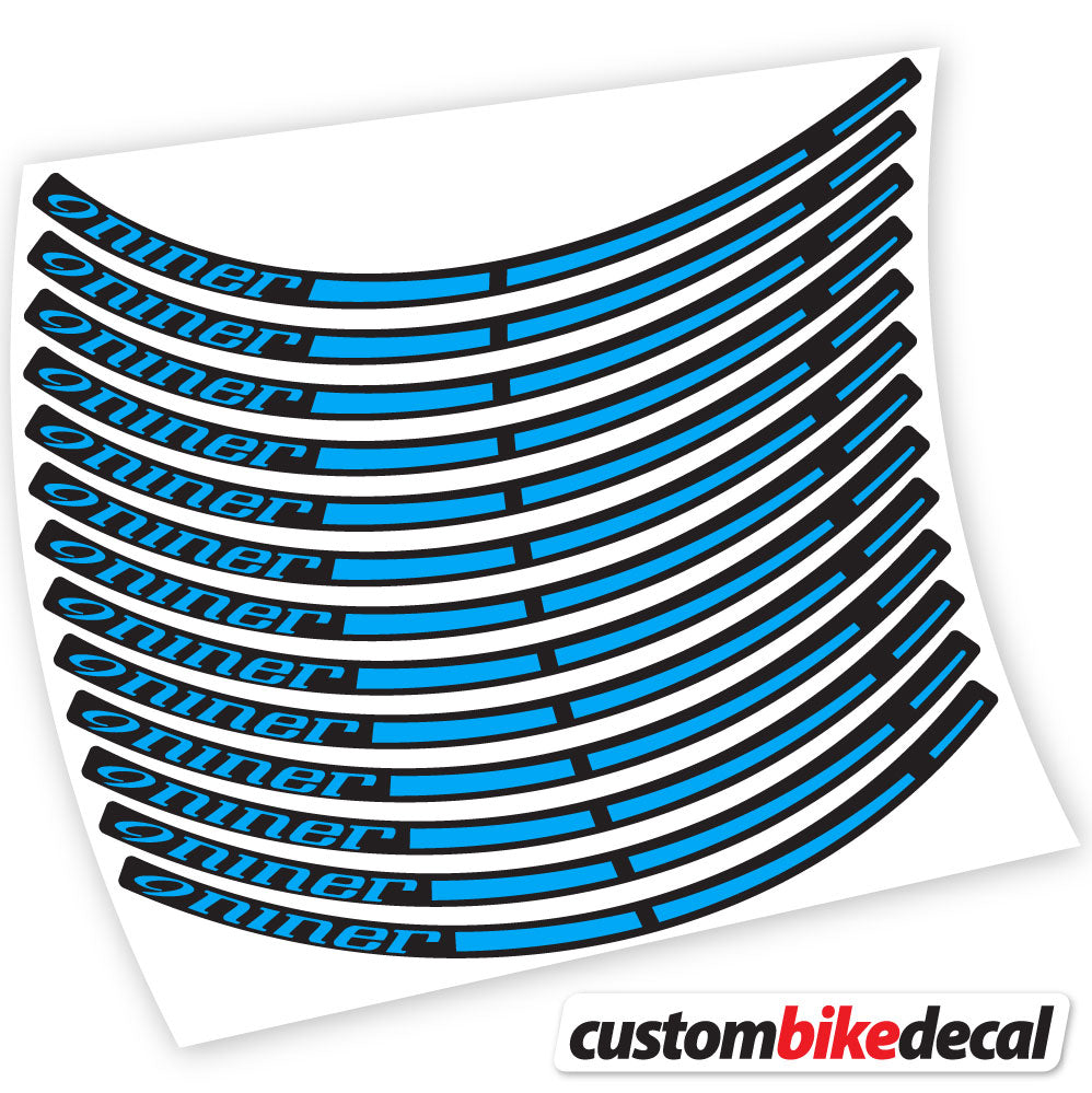 Sky Blue decal for Niner MTB wheel – bike sticker vinyl