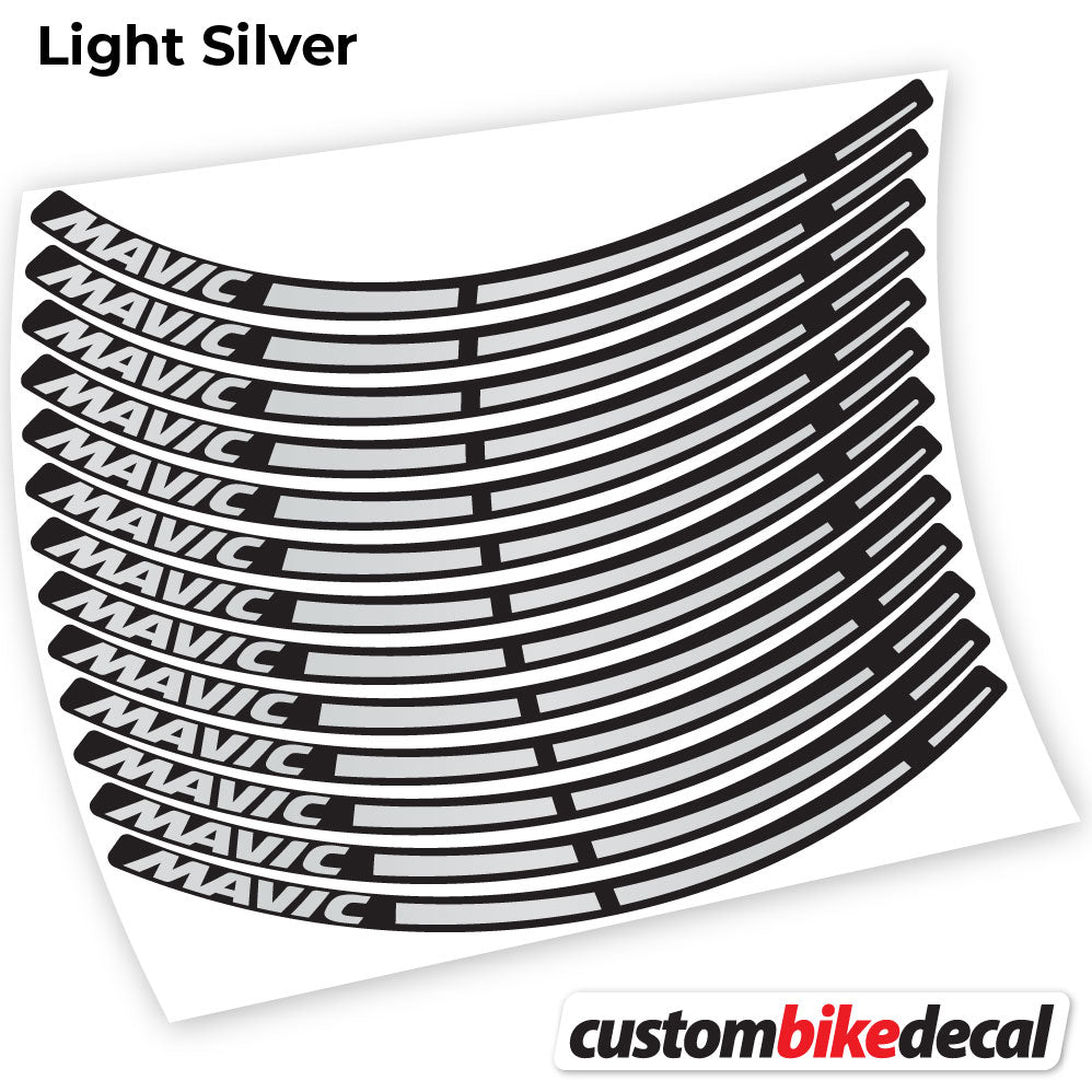 Light Silver decal for Mavic MTB wheel – bike sticker vinyl