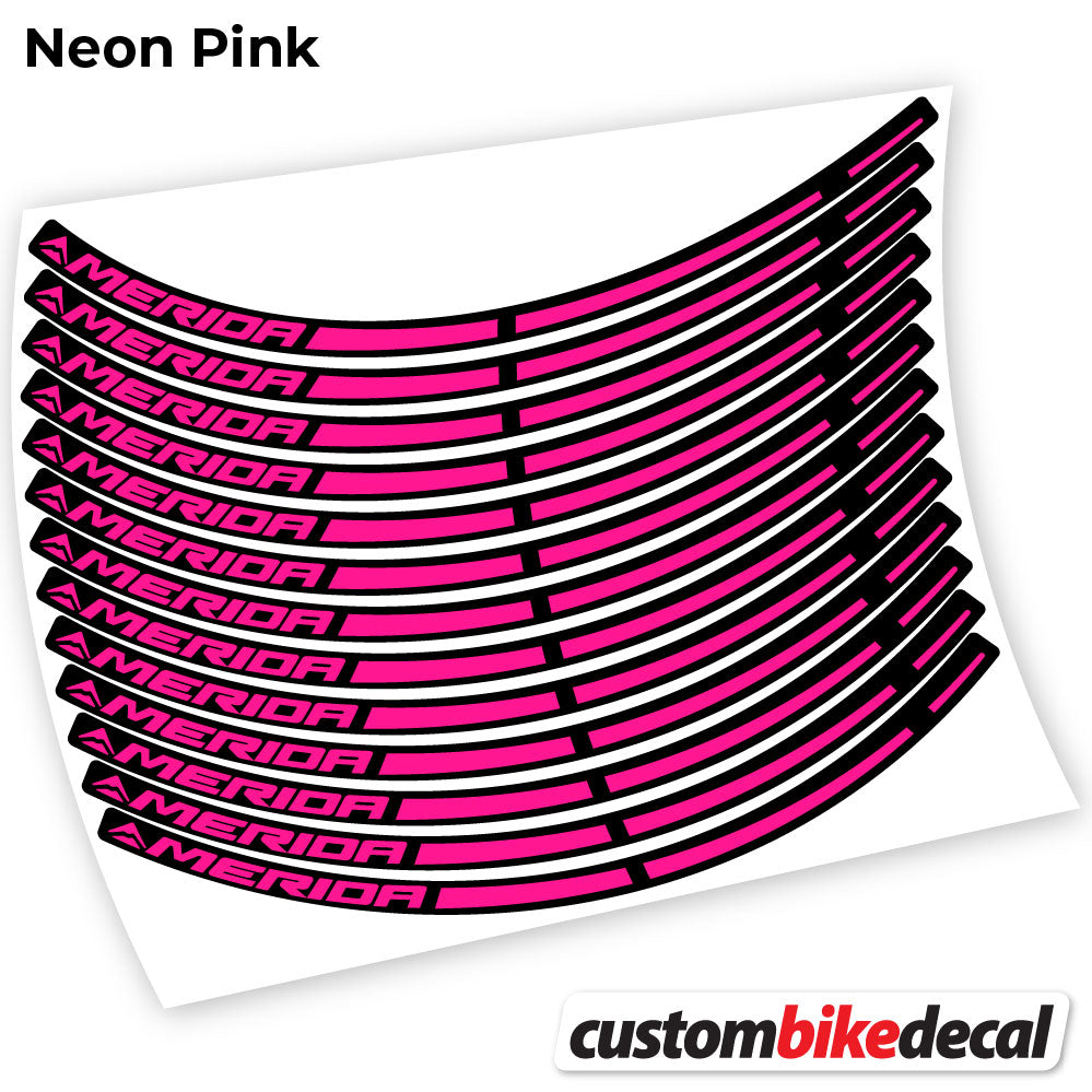 Neon Pink decal for Merida MTB wheel – bike sticker vinyl