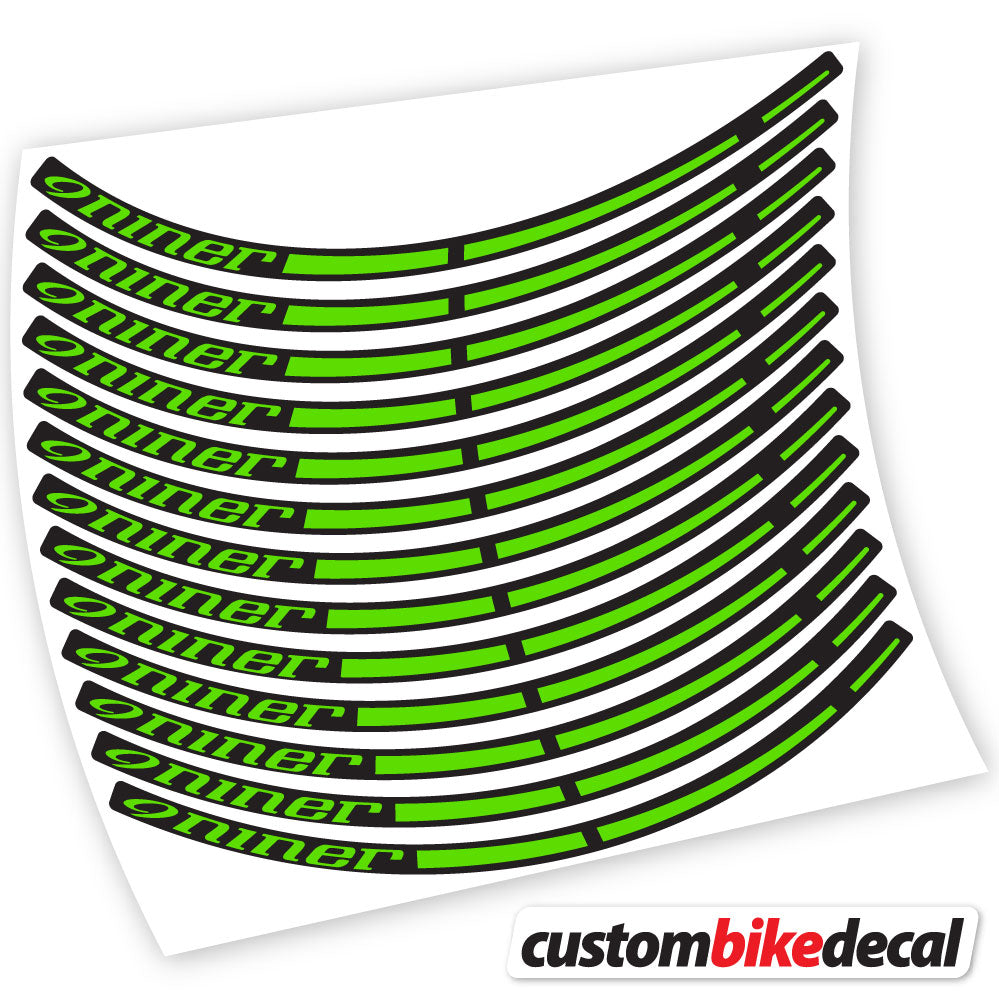 Apple Green decal for Niner MTB wheel – bike sticker vinyl
