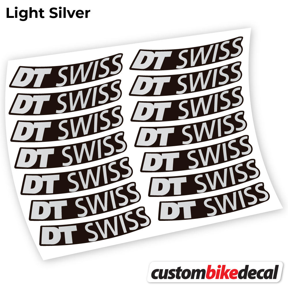 Light Silver decal for DT Swiss Logo Bikes MTB wheel – bike sticker vinyl
