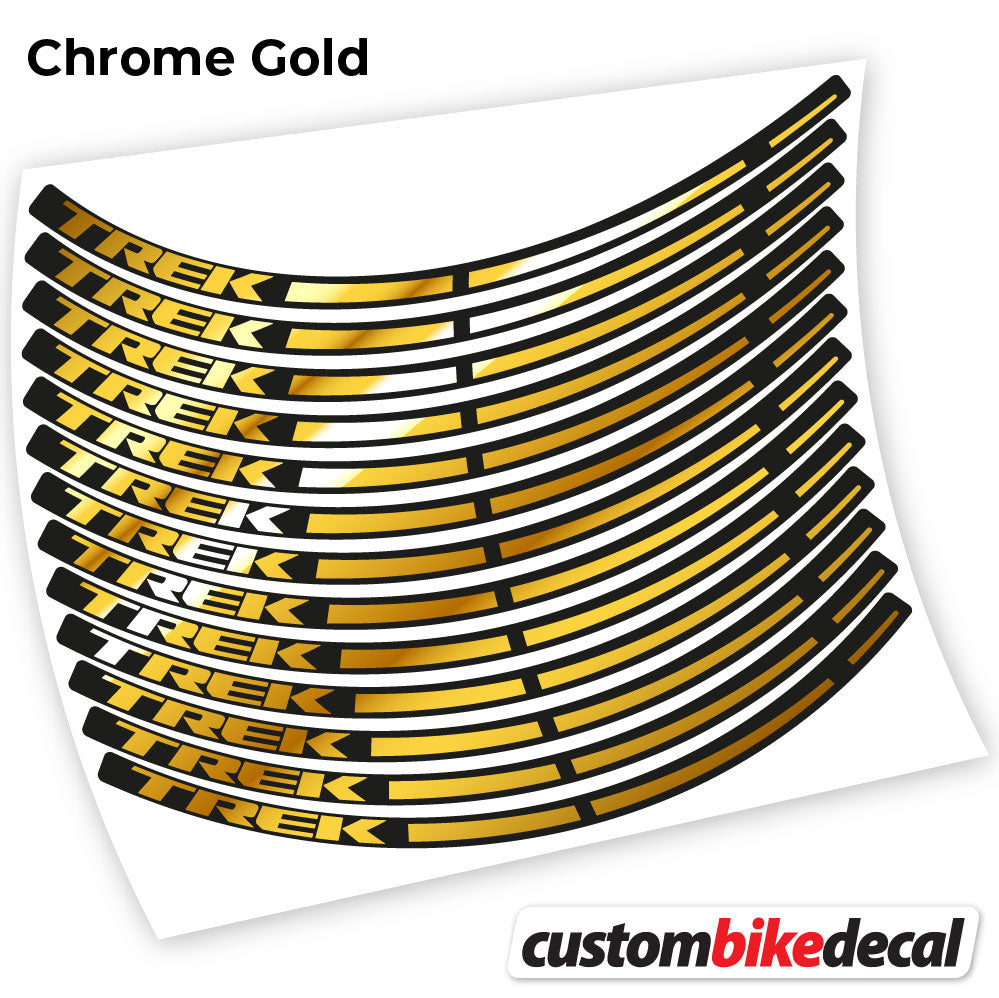 Chrome Gold decal for Trek wheel – bike sticker vinyl