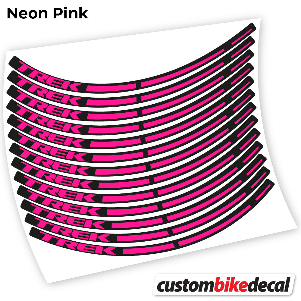 Neon Pink decal for Trek wheel – bike sticker vinyl