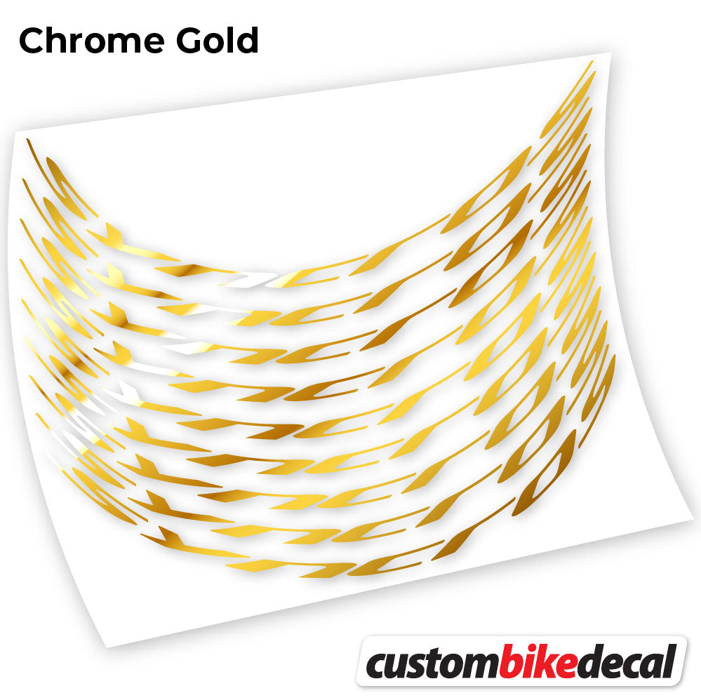 Chrome Gold decal for Syncross MTB wheel – bike sticker vinyl