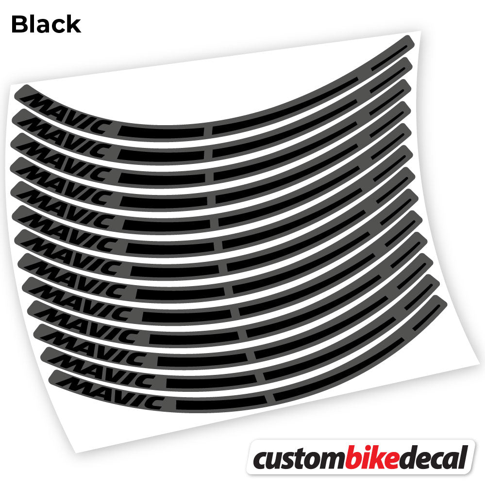 Black decal for Mavic MTB wheel – bike sticker vinyl