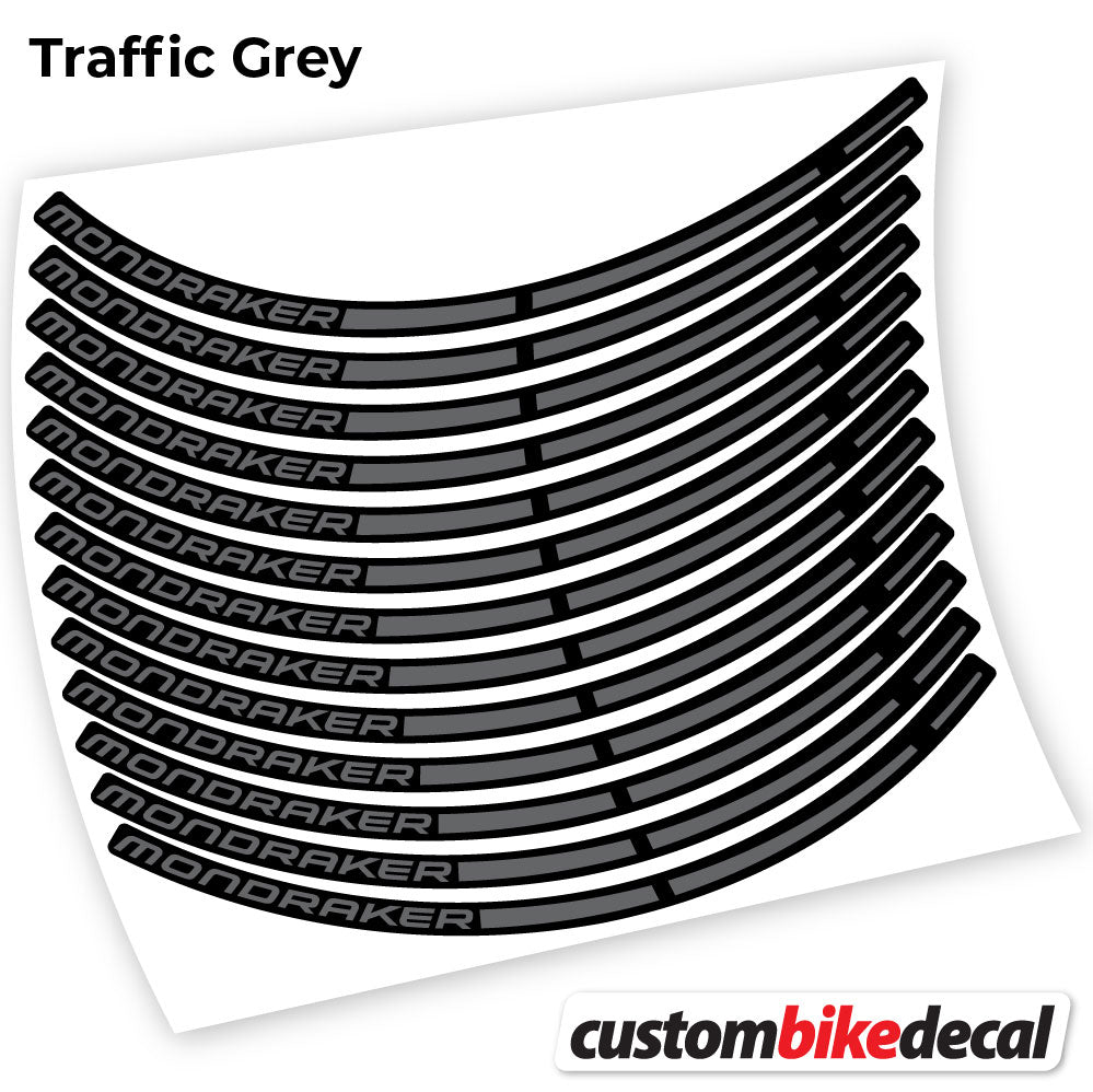Trafc Grey decal for Mondraker MTB wheel 29" – bike sticker vinyl