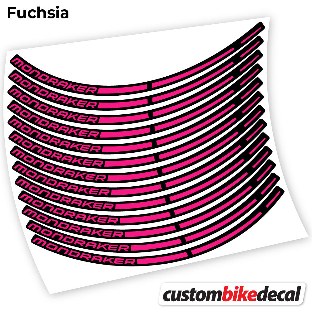 Fuchsia decal for Mondraker MTB wheel 29" – bike sticker vinyl