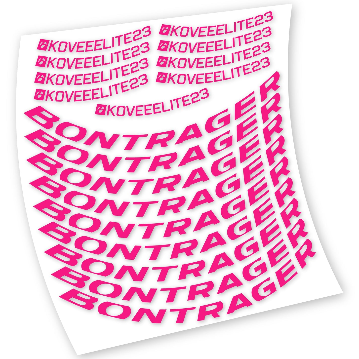Stickers Bontrager Kovee Elite 23 compatibles Autocollants roues VTT