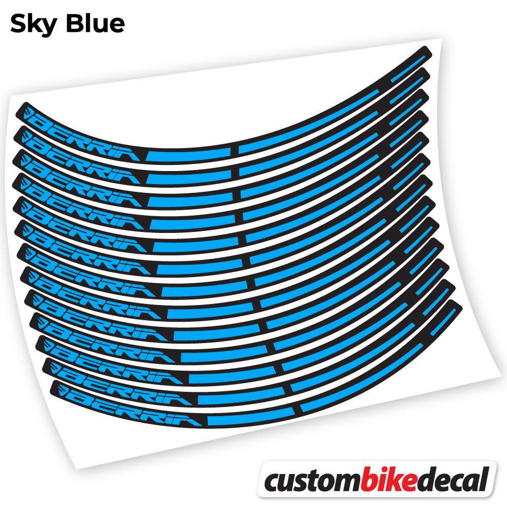 Sky Blue decal for Berria MTB wheel – bike sticker vinyl