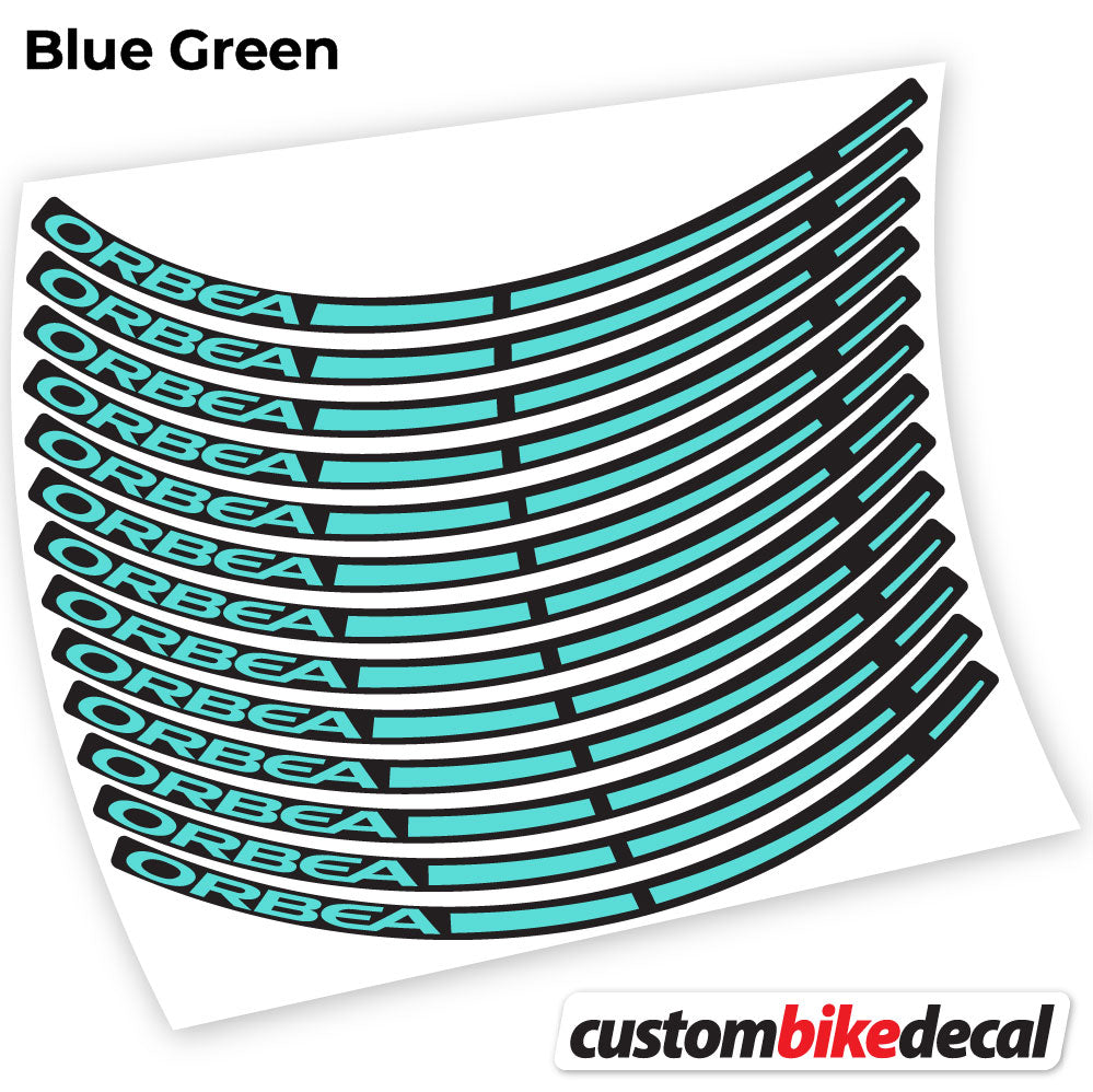 Blue Green decal for ORBEA MTB wheel – bike sticker vinyl