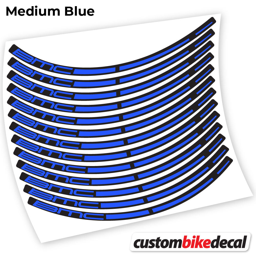 Medium Blue decal for BMC MTB wheel – bike sticker vinyl