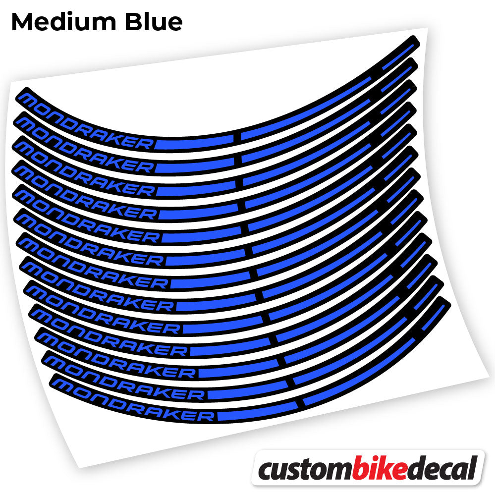 Medium Blue decal for Mondraker MTB wheel 29" – bike sticker vinyl