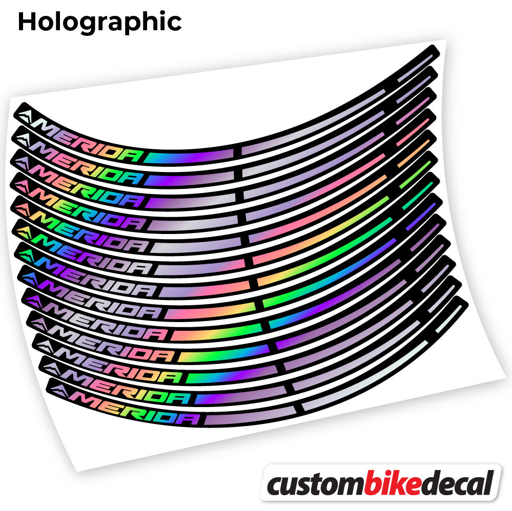 Hollographic decal for Merida MTB wheel – bike sticker vinyl