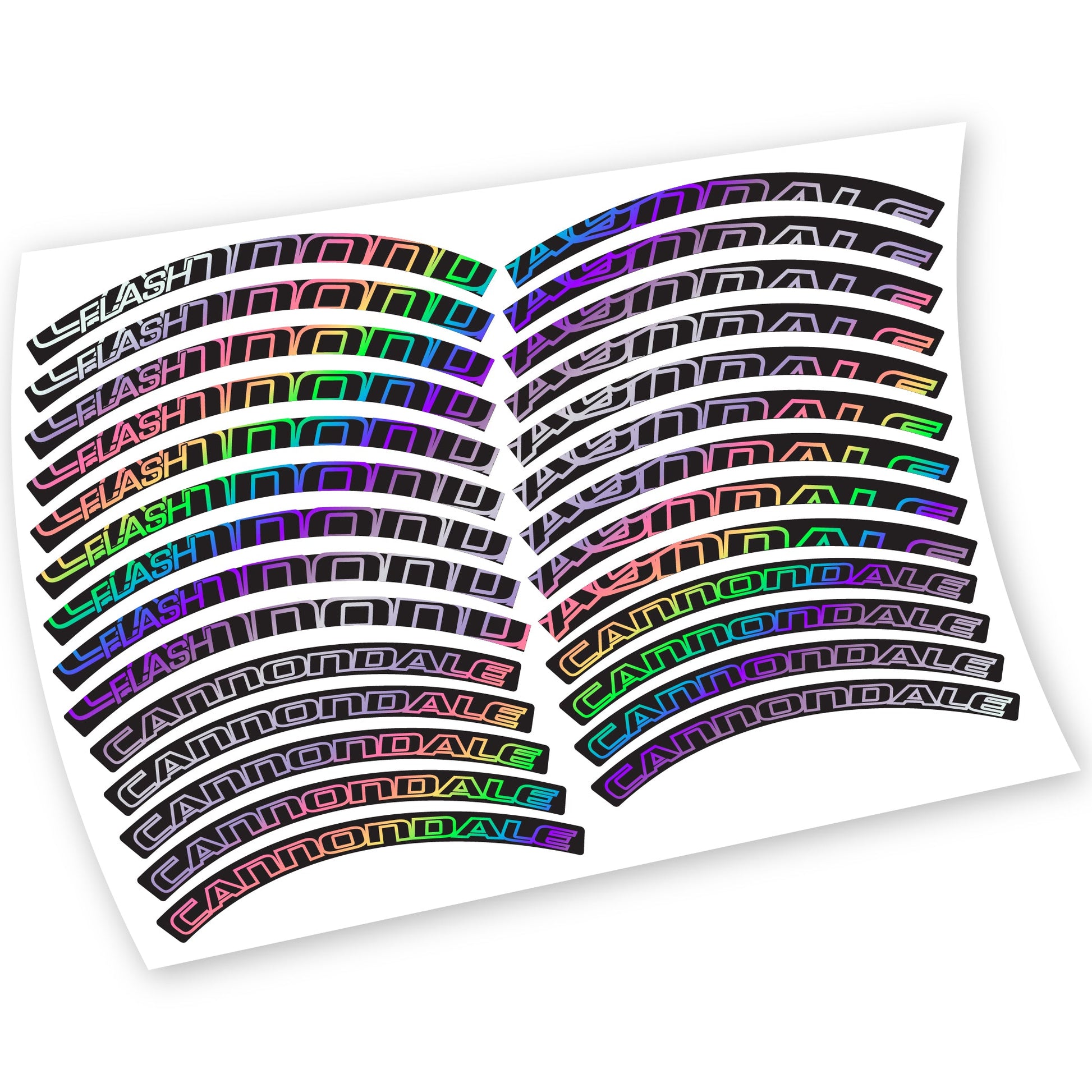 Stickers Cannondale Flash compatibles Autocollants roues VTT