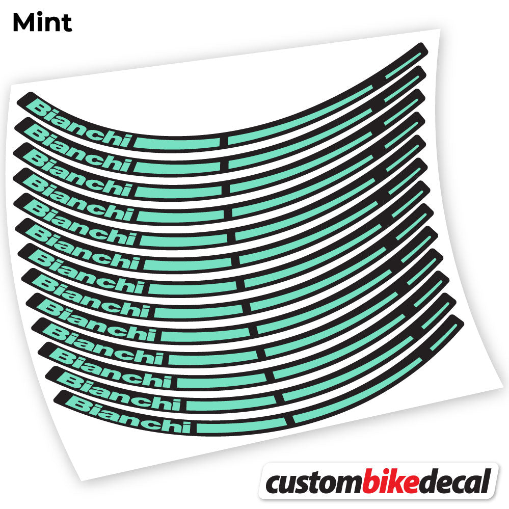 Mint decal for Bianchi MTB wheel – bike sticker vinyl