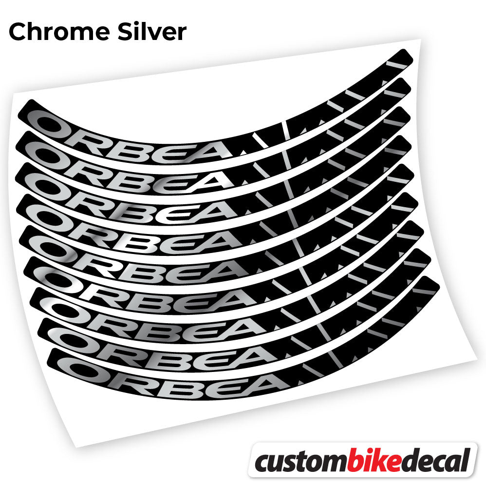 Chrome Silver decal for Orbea Alma MTB wheel – bike sticker vinyl