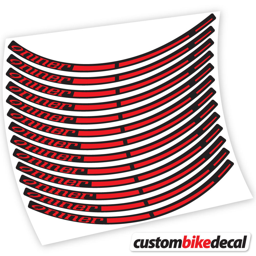 Red decal for Niner MTB wheel – bike sticker vinyl