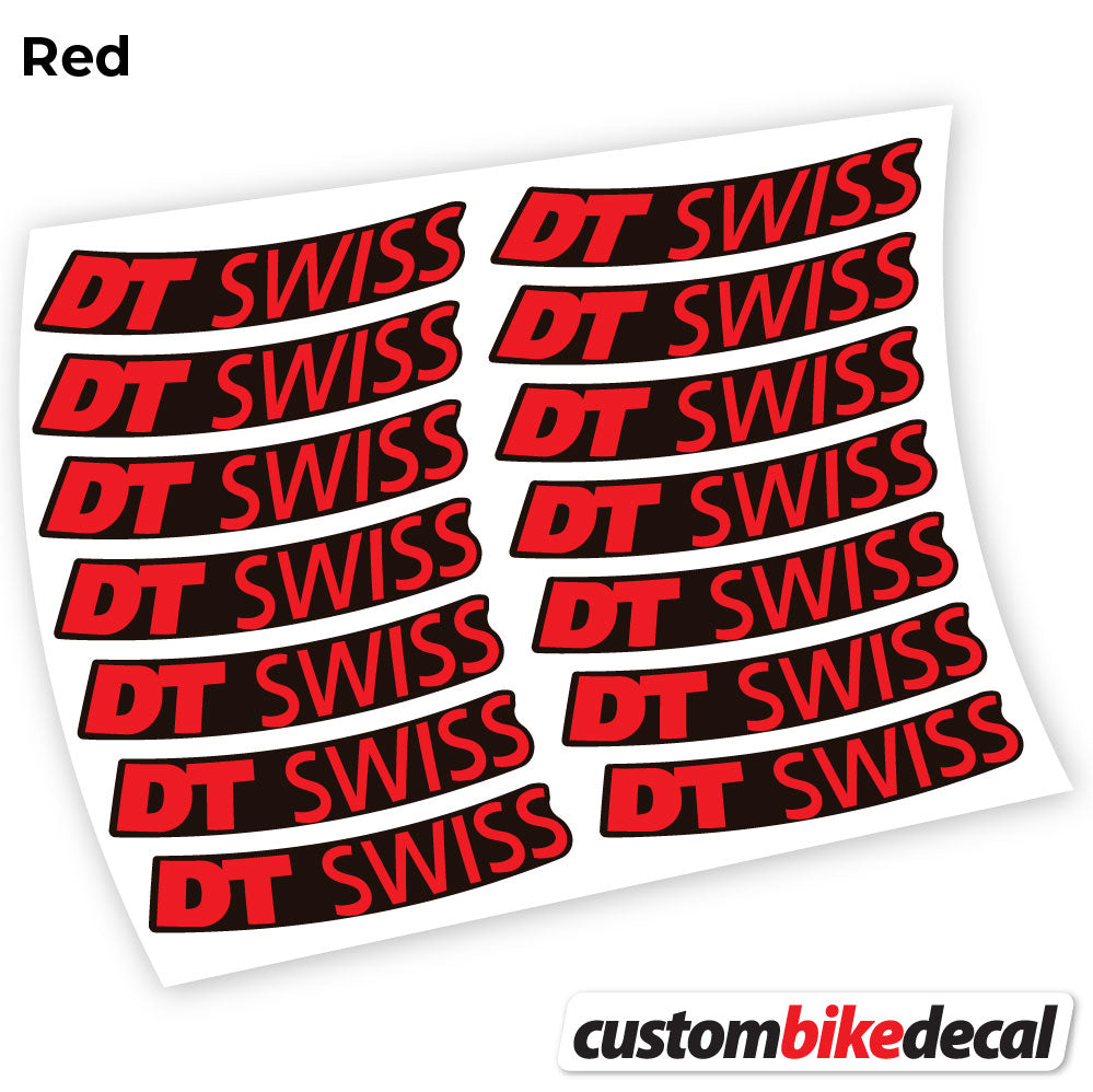 Red decal for DT Swiss Logo Bikes MTB wheel – bike sticker vinyl