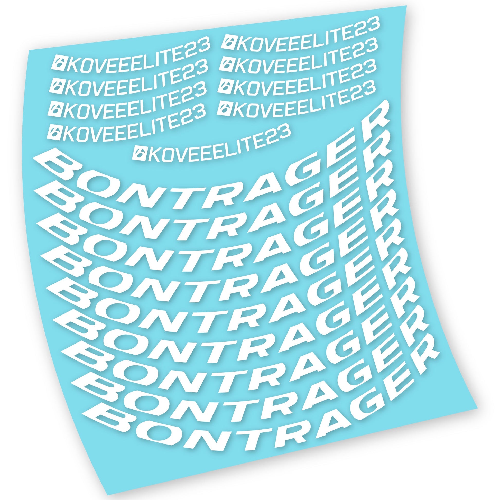 Stickers Bontrager Kovee Elite 23 compatibles Autocollants roues VTT