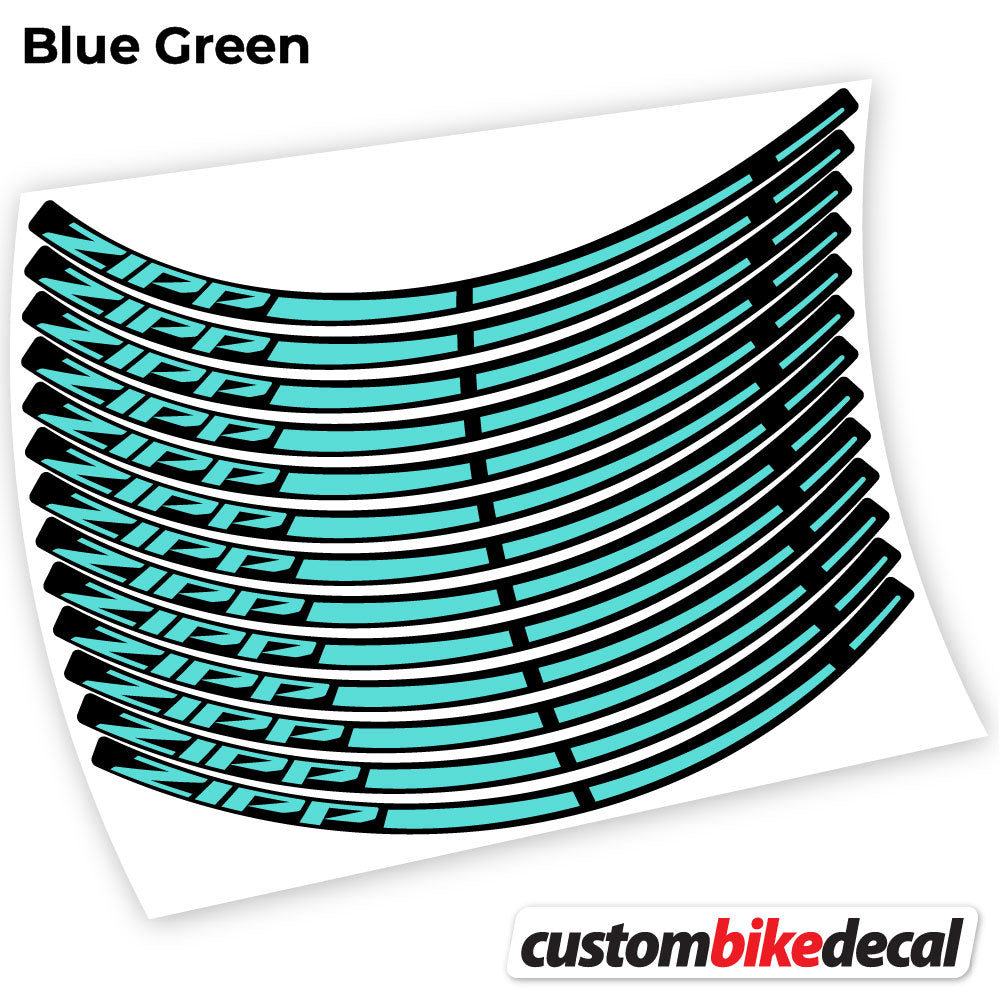 Blue Green decal for Zipp MTB wheel – bike sticker vinyl