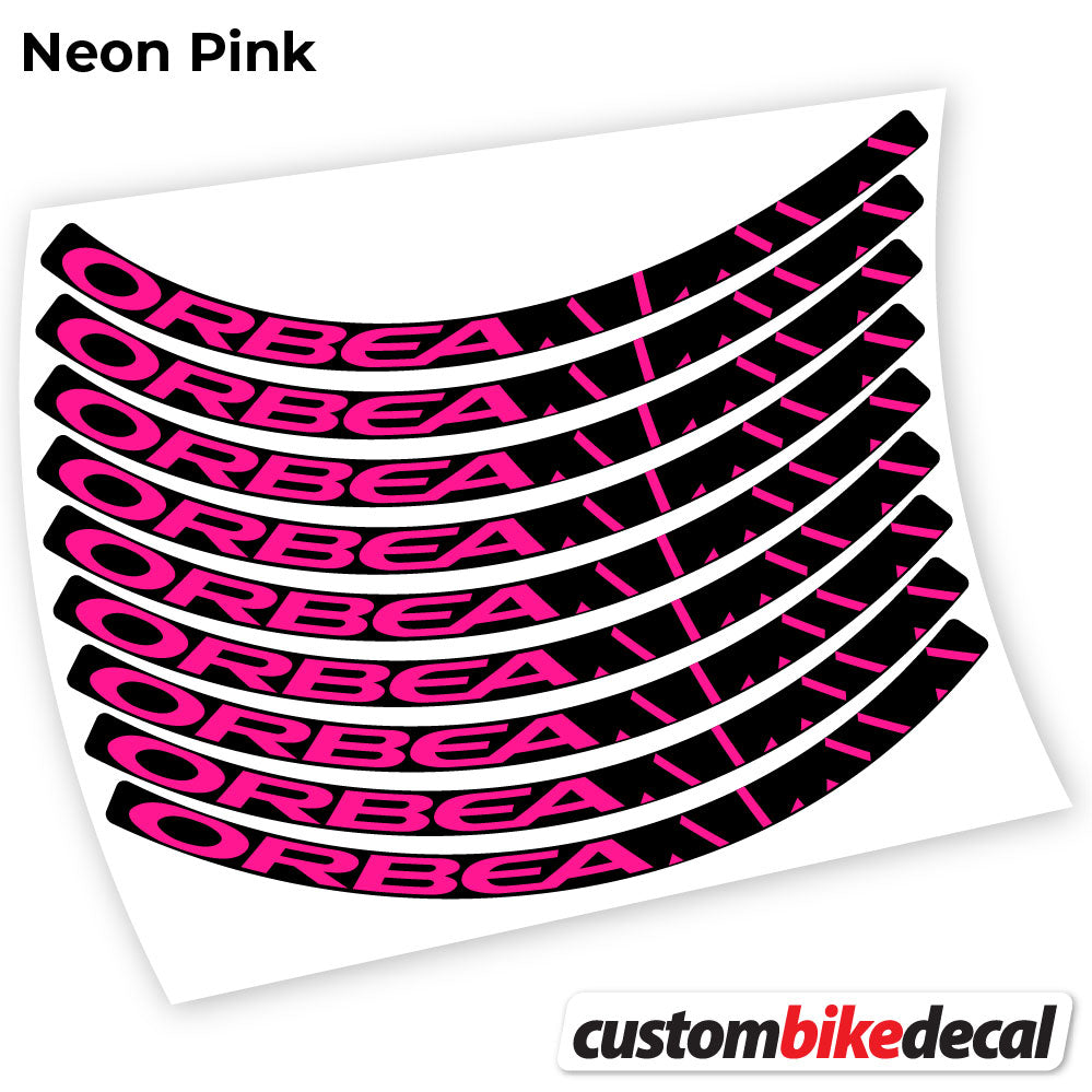 Neon Pink decal for Orbea Alma MTB wheel – bike sticker vinyl