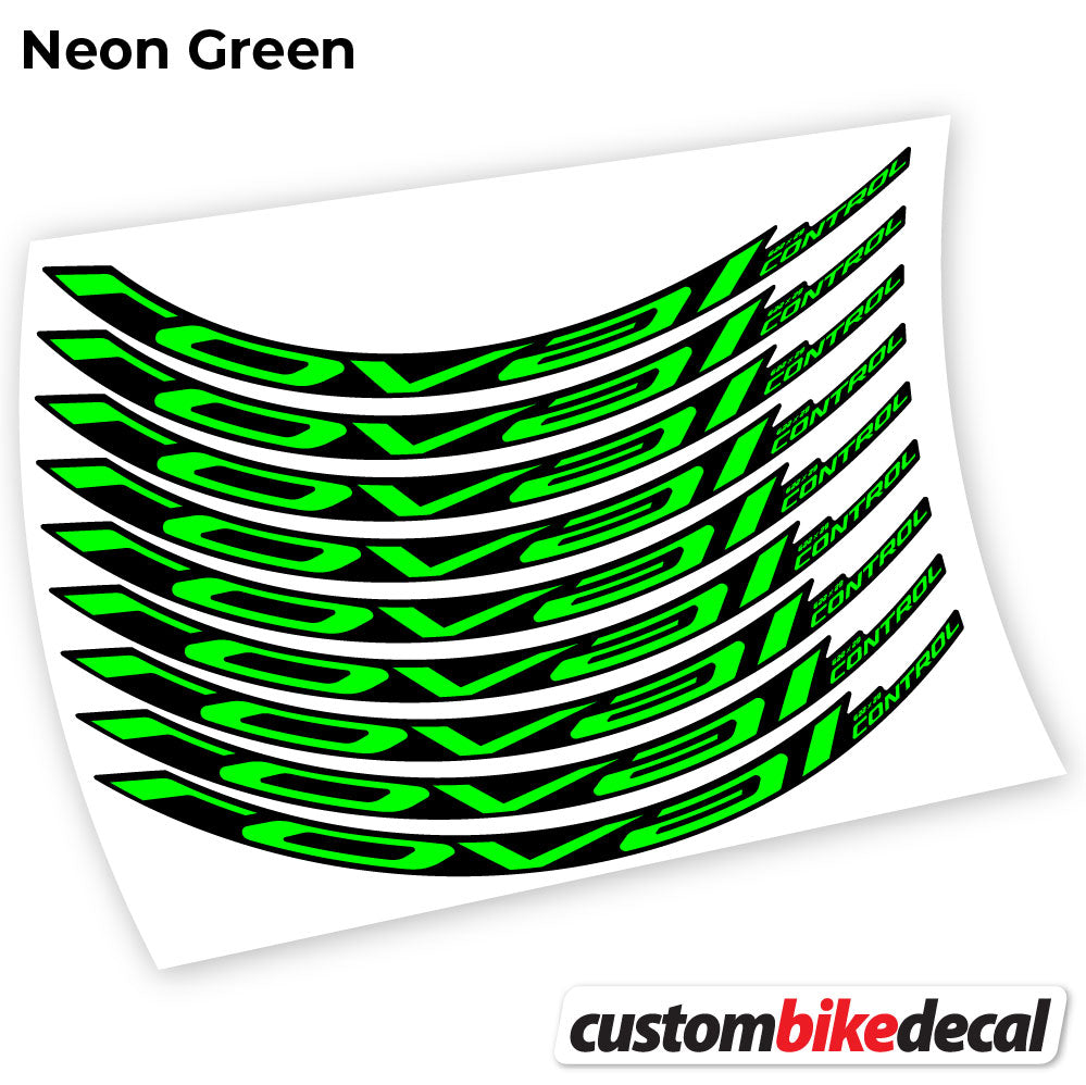 Neon Green decal for Roval Control Carbon 2021 MTB wheel – bike sticker vinyl