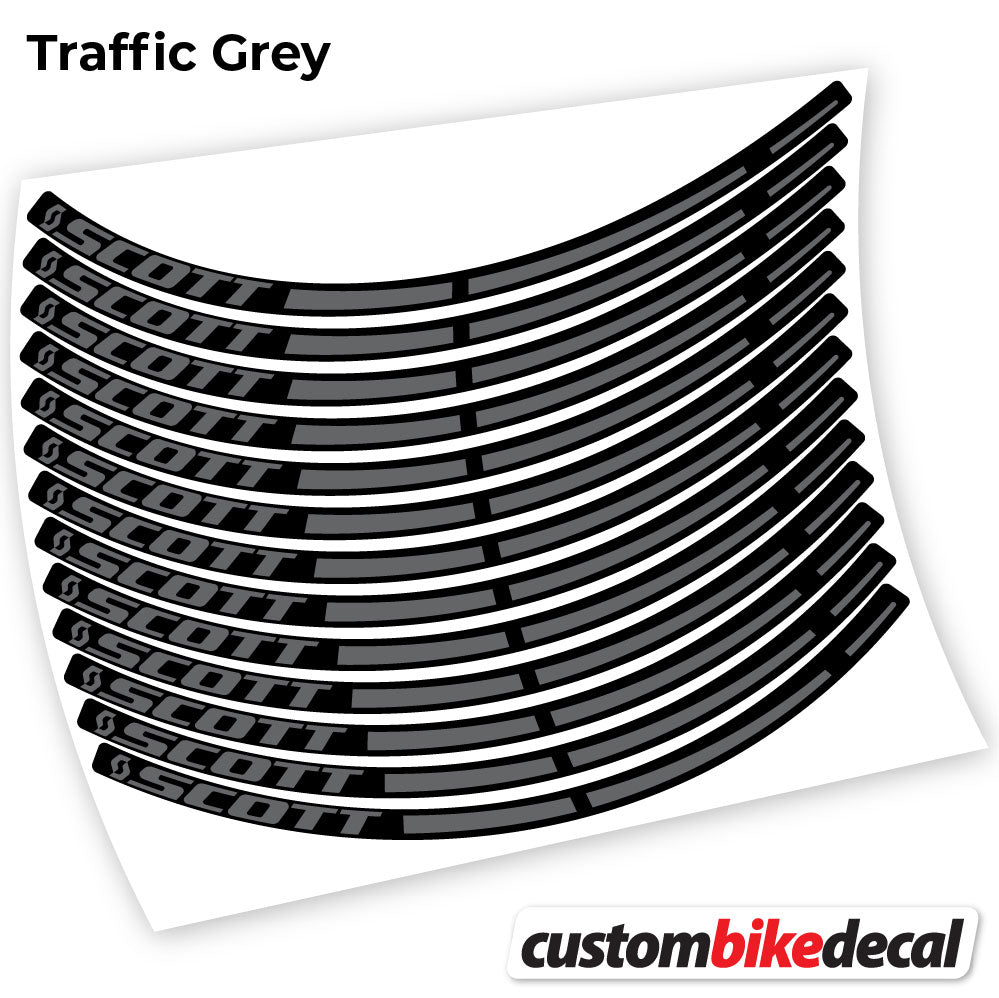 Trac Grey decal for Scott MTB wheel – bike sticker vinyl