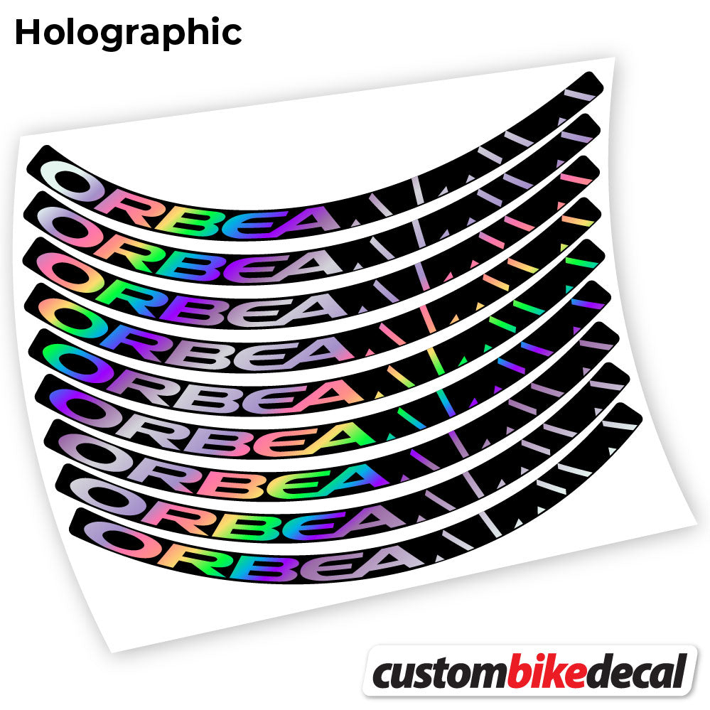 Hollographic decal for Orbea Alma MTB wheel – bike sticker vinyl