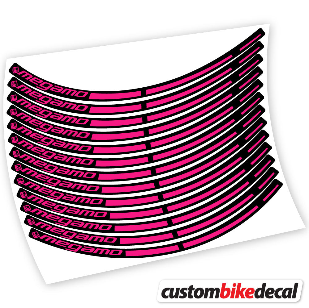 Fuchsia decal for Megamo MTB wheel – bike sticker vinyl