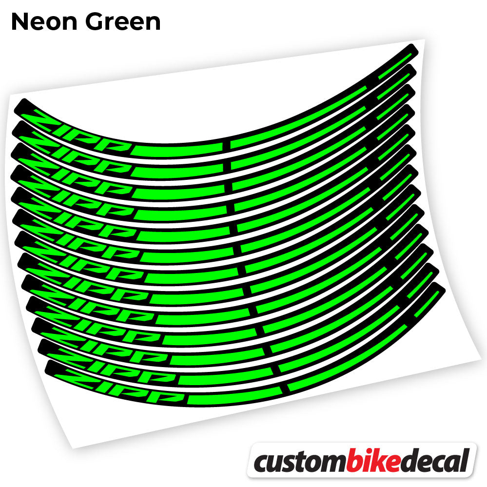 Neon Green decal for Zipp MTB wheel – bike sticker vinyl