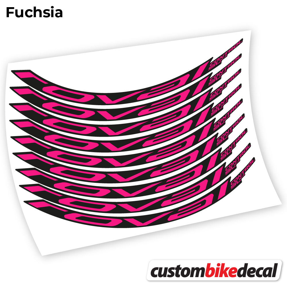 Fuchsia decal for Roval Control SL 2021 MTB wheel – bike sticker vinyl