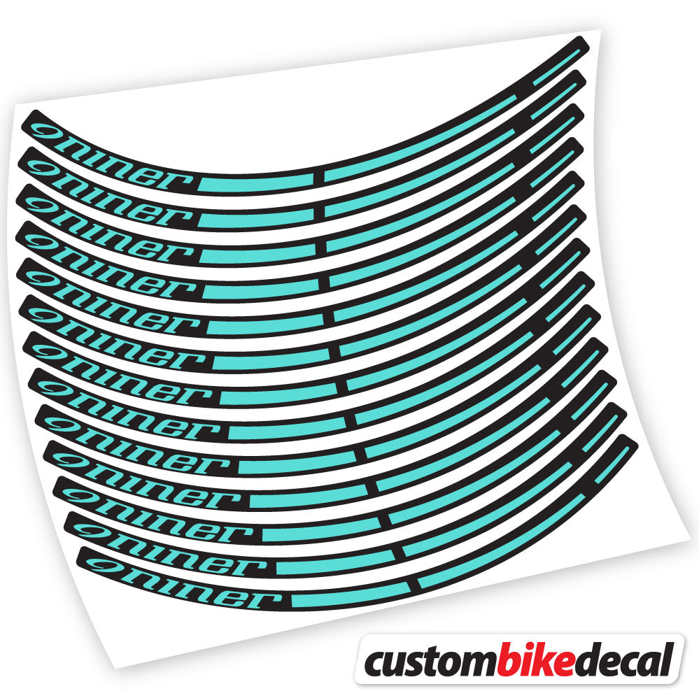 Blue Green decal for Niner MTB wheel – bike sticker vinyl