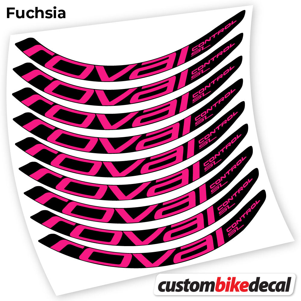 Fuchsia decal for Roval Control SL MTB wheel – bike sticker vinyl