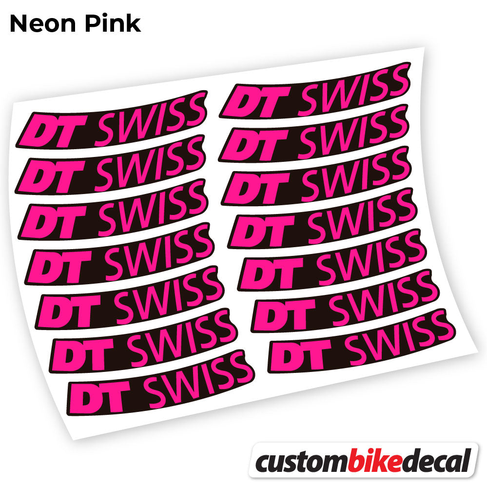 Neon Pink decal for DT Swiss Logo Bikes MTB wheel – bike sticker vinyl