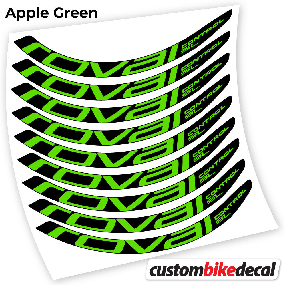 Apple Green decal for Roval Control SL MTB wheel – bike sticker vinyl