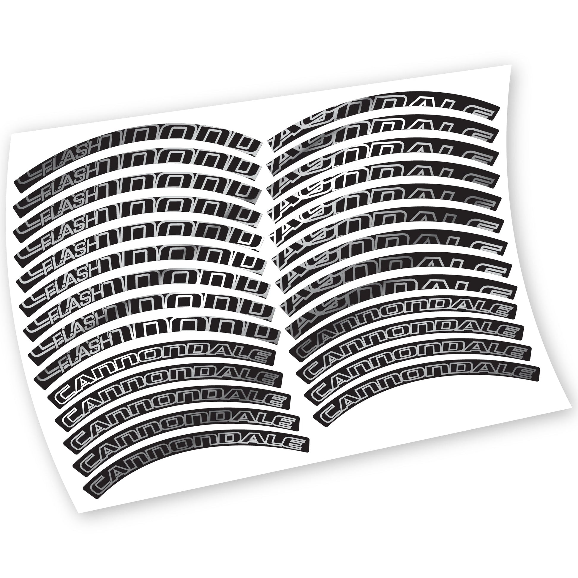 Stickers Cannondale Flash compatibles Autocollants roues VTT
