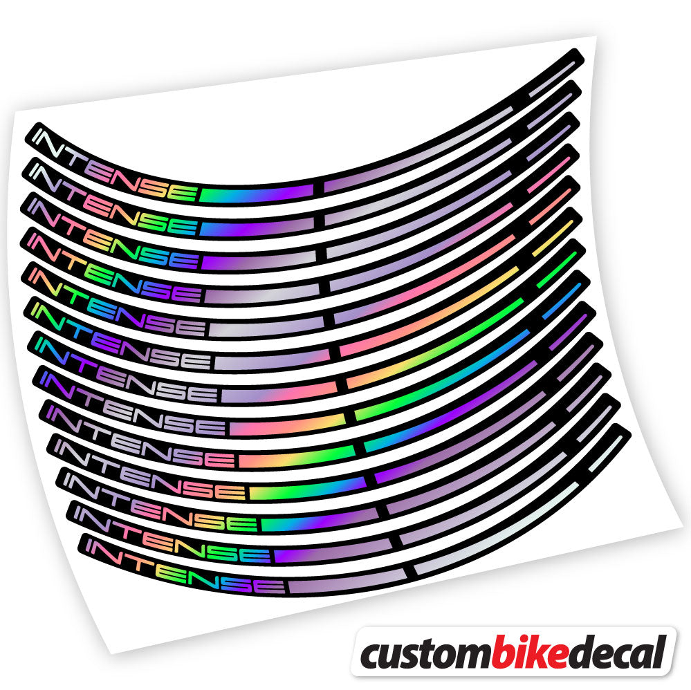 Hollographic decal for Intense MTB wheel – bike sticker vinyl