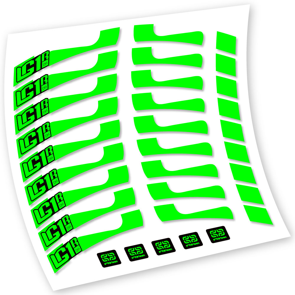 Stickers EThirteen LG1 DH compatibles Autocollants roues VTT