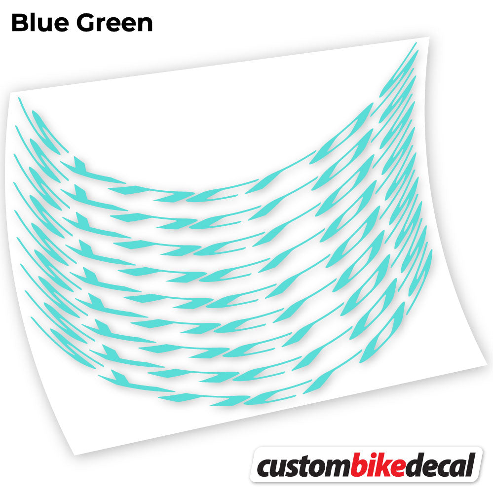 Blue Green decal for Syncross MTB wheel – bike sticker vinyl