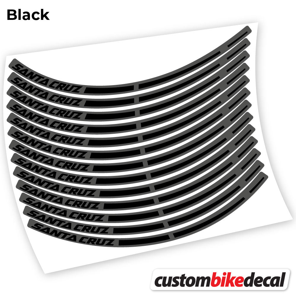 Matte Black+Gloss Black decal for Santa Cruz Bikes Sticker Vinil MTB wheel – bike sticker vinyl