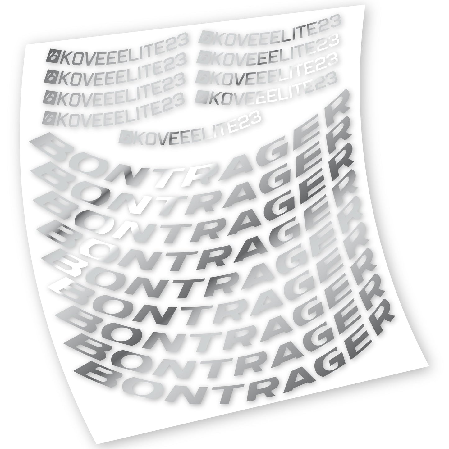 Stickers Bontrager Kovee Elite 23 compatibles Autocollants roues VTT