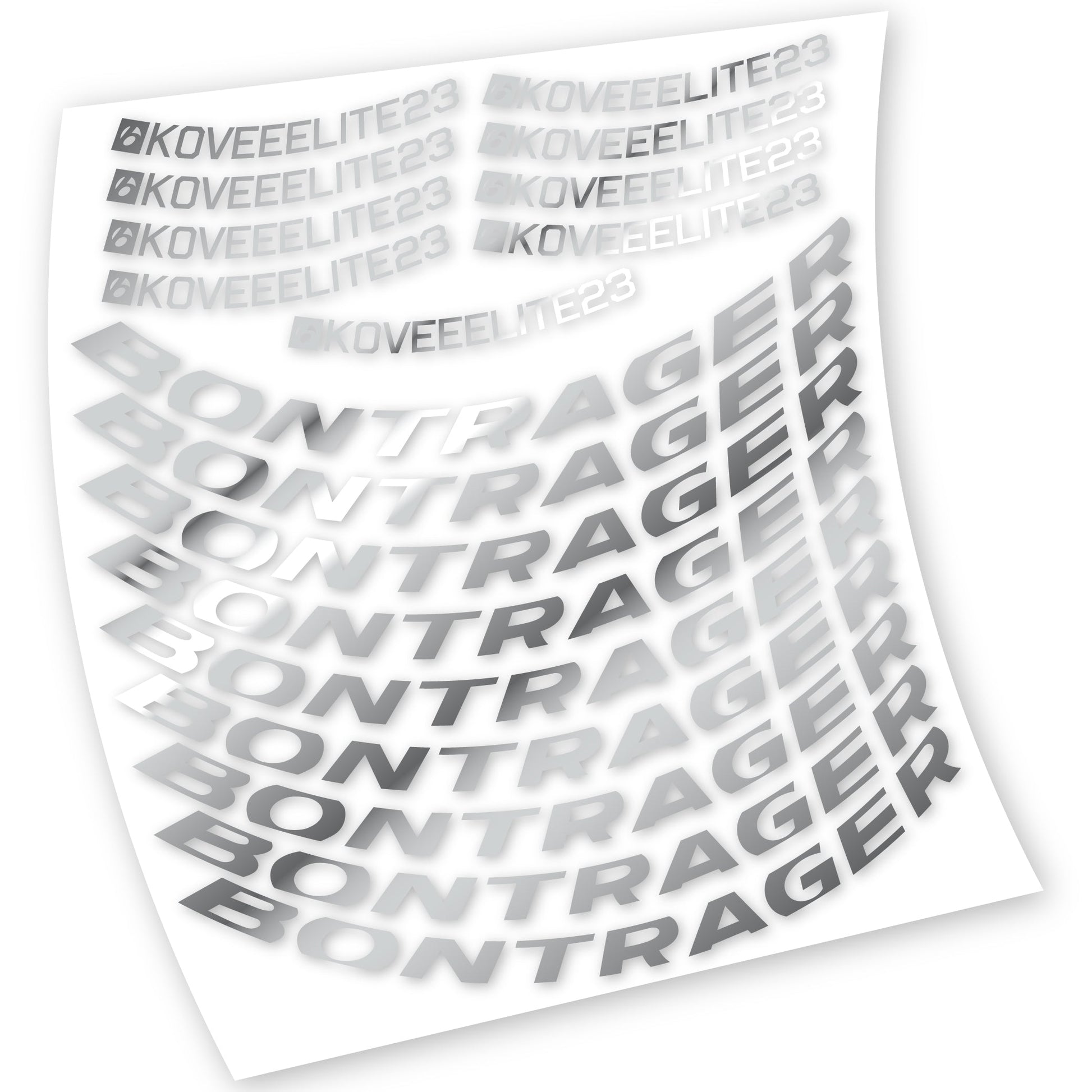 Stickers Bontrager Kovee Elite 23 compatibles Autocollants roues VTT