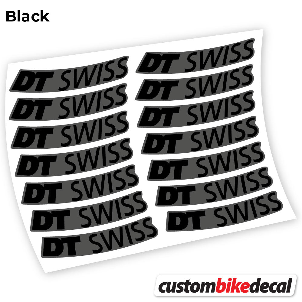 Matte Black+Gloss Black decal for DT Swiss Logo Bikes MTB wheel – bike sticker vinyl
