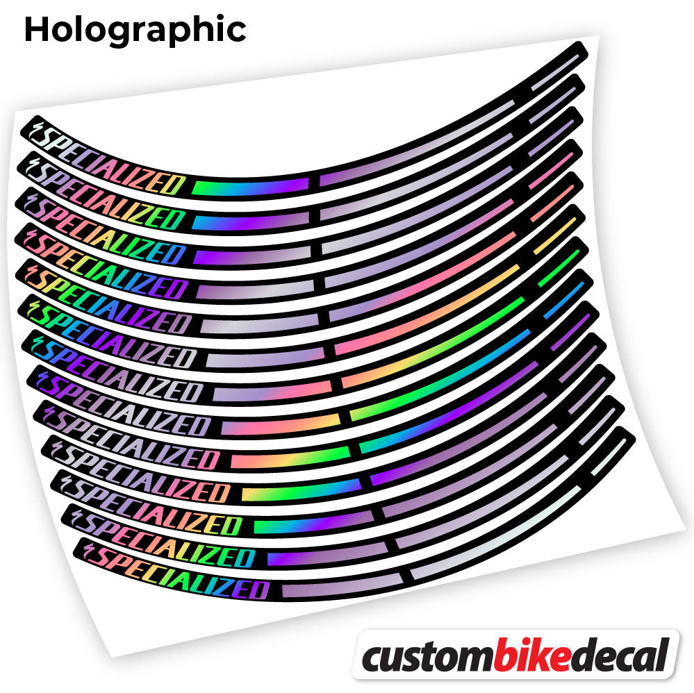 Hollographic decal for Specialized MTB wheel – bike sticker vinyl