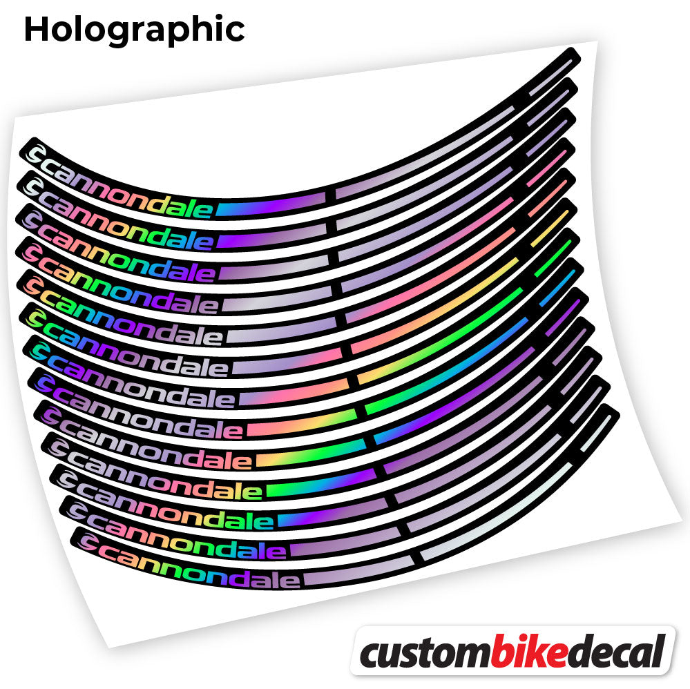 Hollographic decal for cannondale MTB wheel – bike sticker vinyl
