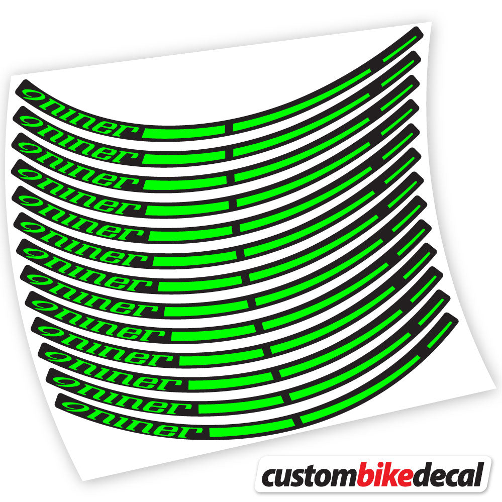 Neon Green decal for Niner MTB wheel – bike sticker vinyl