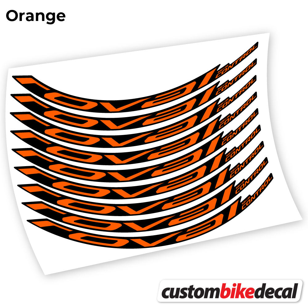 Orange decal for Roval Control Carbon 2021 MTB wheel – bike sticker vinyl